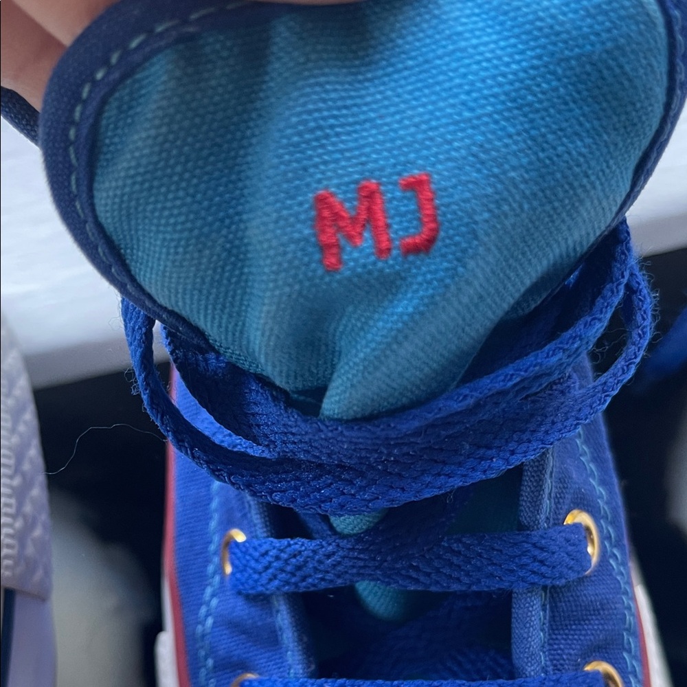Converse Custom "MJ"High-Top Sneakers Sz 1 Youth - Picture 9 of 9